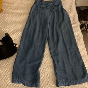 Soft Denim, Wide-Leg Trousers